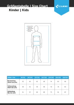 Cube Junior - Kid's Cycling Shorts With Pad -Cube Sizing Cube Kinder 6